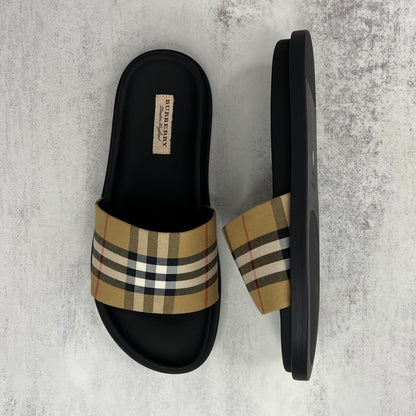 Burberry Slides "Beige-Black"
