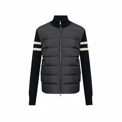Moncler Padded Wool Zip-up Down Cardigan "Black"