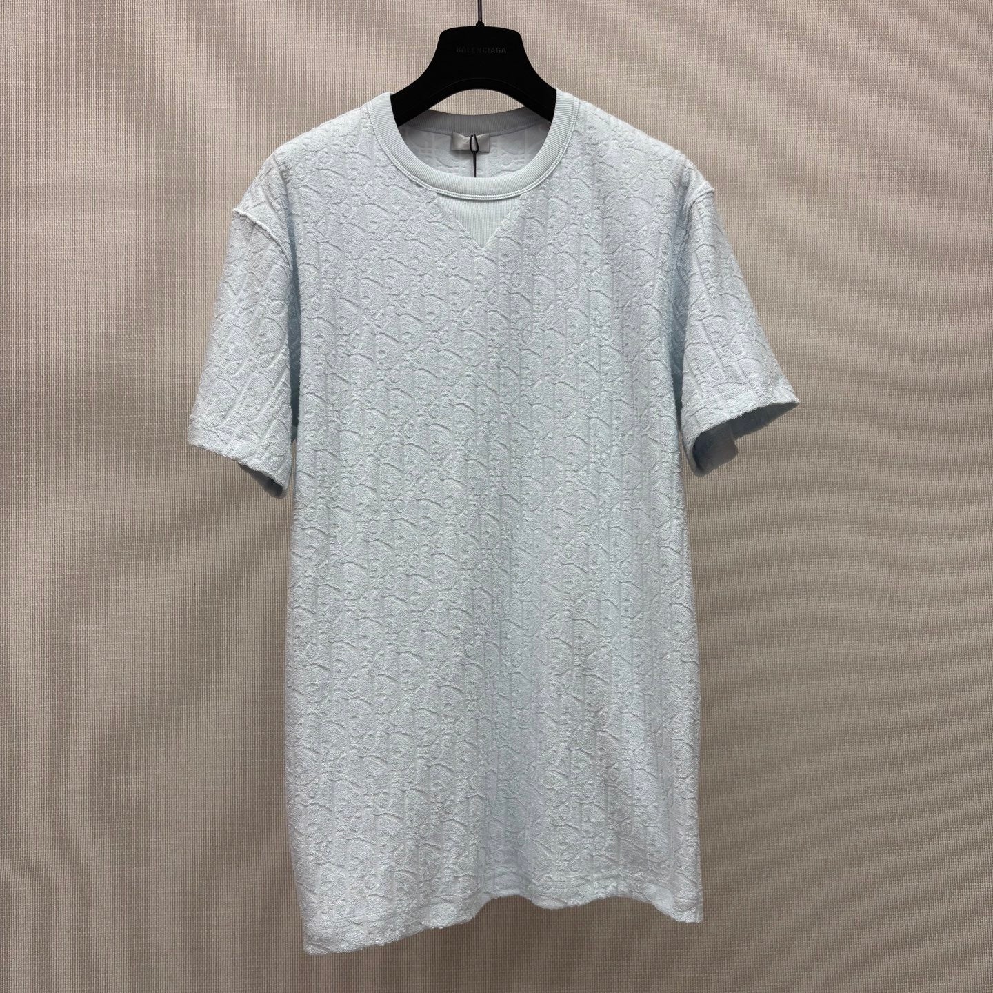 Dior Oblique T-Shirt "Baby Blue Terry Cotton Jacquard"