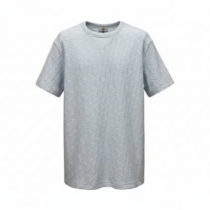 Dior Oblique T-Shirt "Baby Blue Terry Cotton Jacquard"