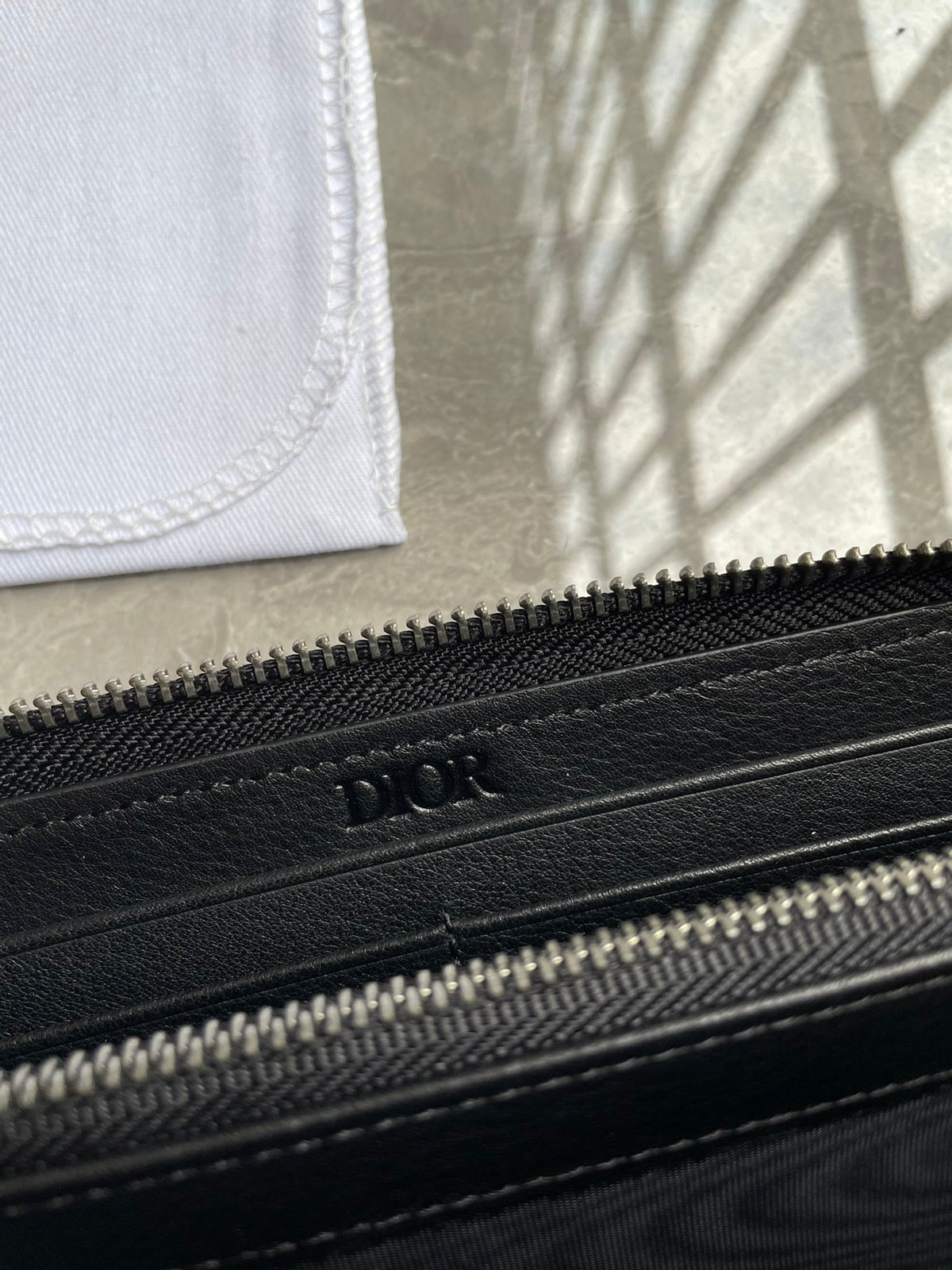 Dior Zipped Long Wallet "Black Dior Oblique Jacquard"