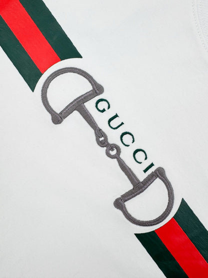 Gucci Cotton Jersey T-Shirt with Embroidery "White"
