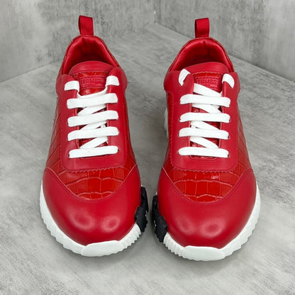 Hermes Bouncing Sneakers "Red Crocodile Pattern"