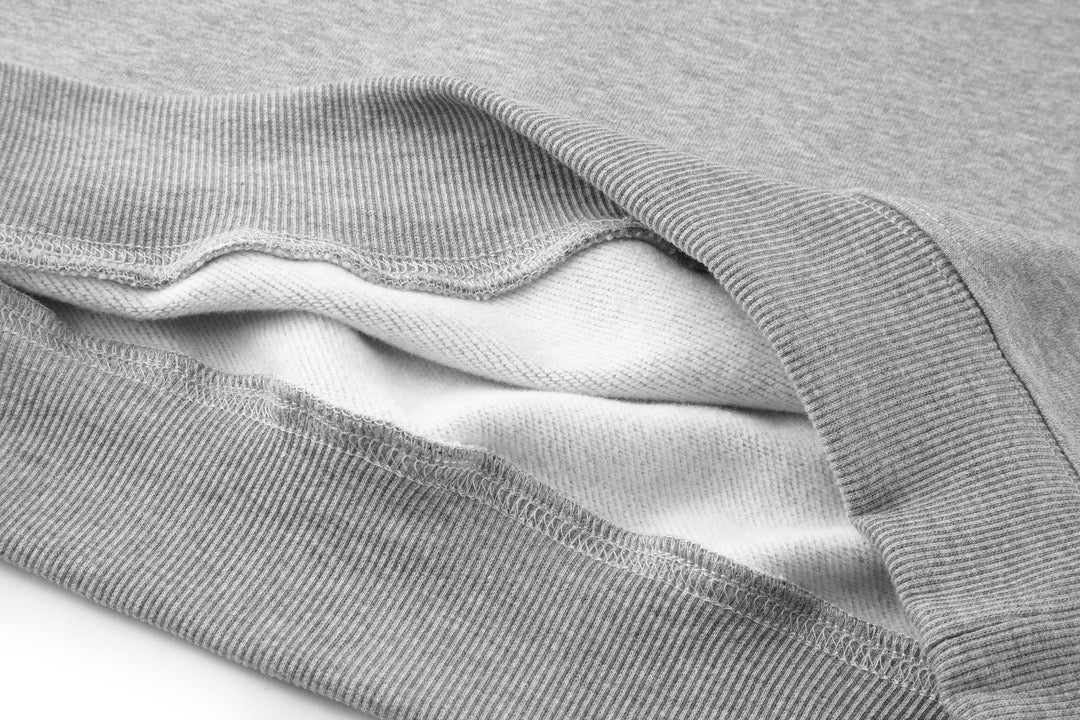 Dior CD Icon Half-Zip Sweatshirt "Gray Cotton Fleece"