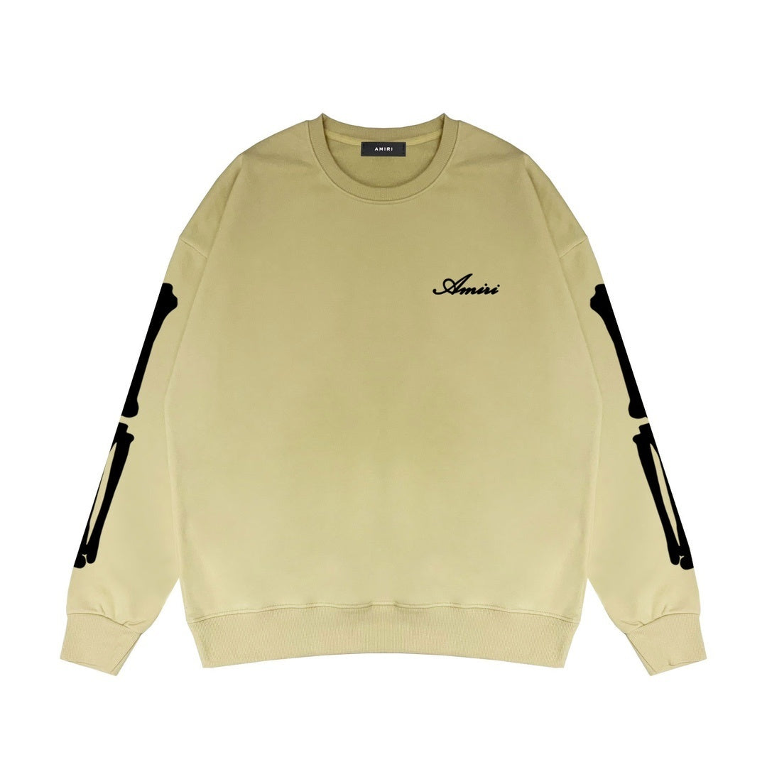 Amiri Bones Logo Sweatshirt "Beige-Black"
