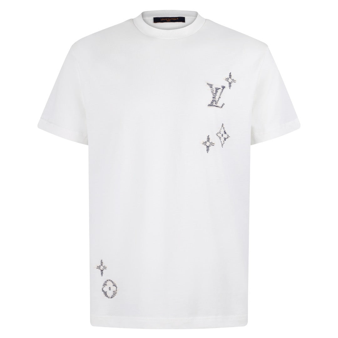 Louis Vuitton Embroidered Signature T-Shirt "Milky White"