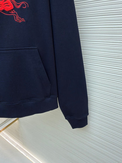 Burberry EKD Cotton Hoodie "Navy Blue"