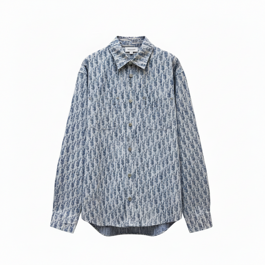 Dior Overshirt "Blue and White Dior Oblique Kasuri Cotton Denim"