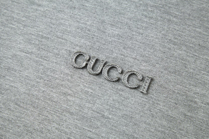 Gucci Logo-Appliquéd Jersey Zip-Up Hoodie "Grey"