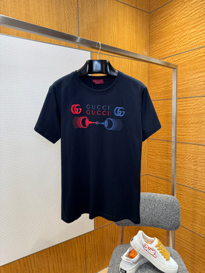 Gucci Printed Cotton Jersey T-Shirt "Navy"