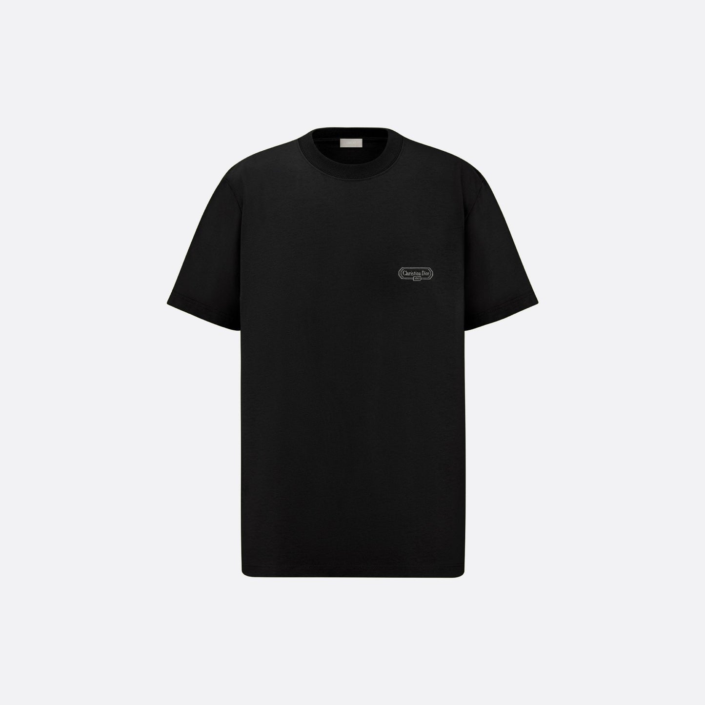 Dior CD Box T-Shirt "Black Cotton Jersey"