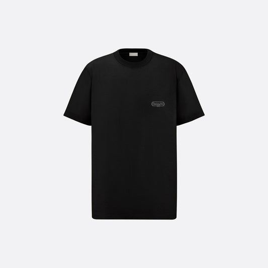 Dior CD Box T-Shirt "Black Cotton Jersey"