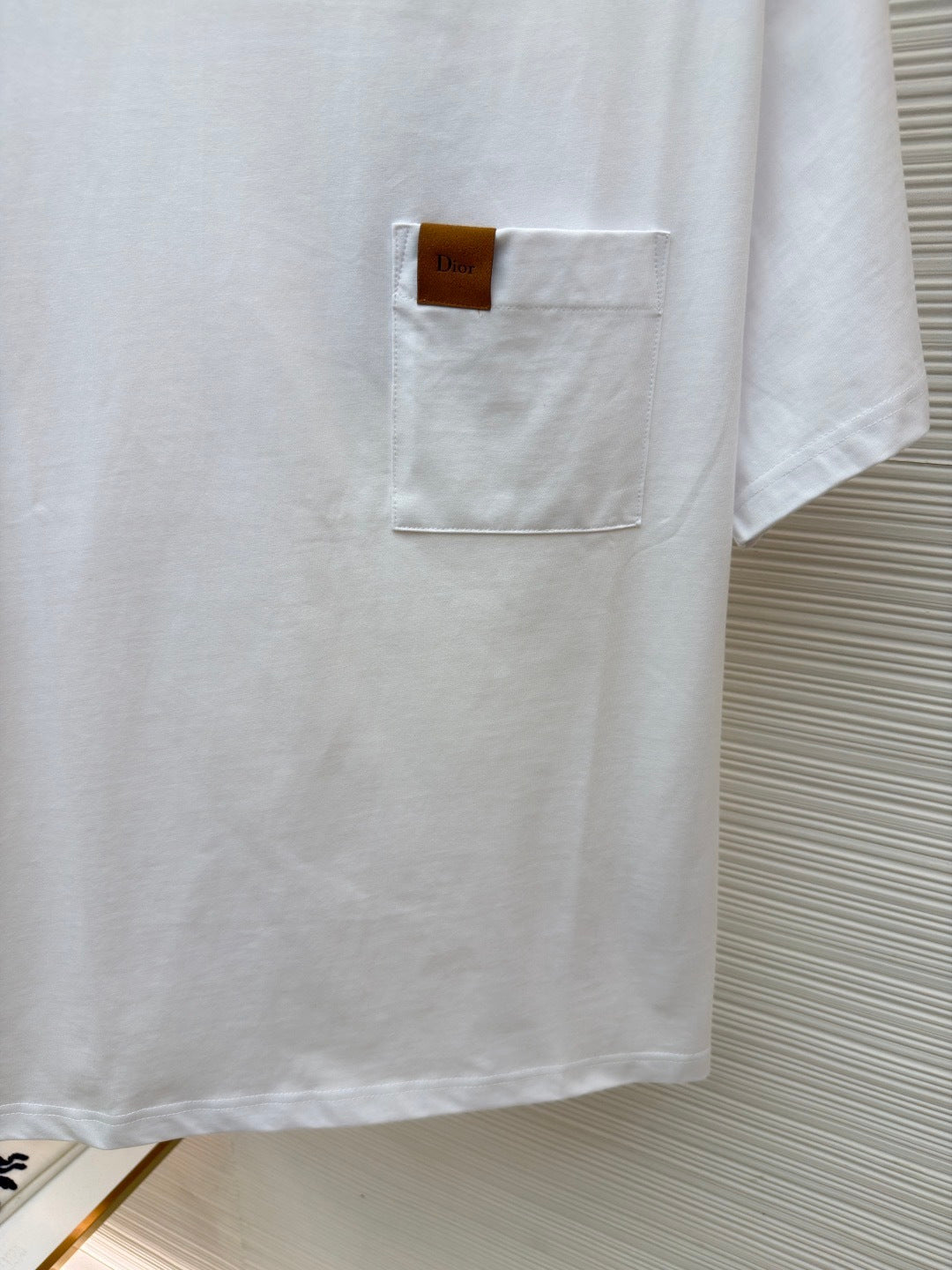 Dior T-Shirt with Pocket "White Cotton Jersey"