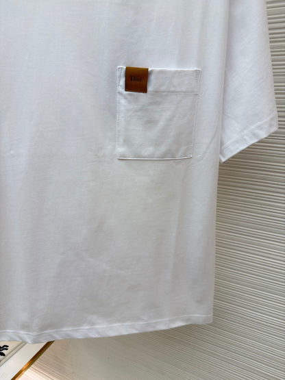 Dior T-Shirt with Pocket "White Cotton Jersey"
