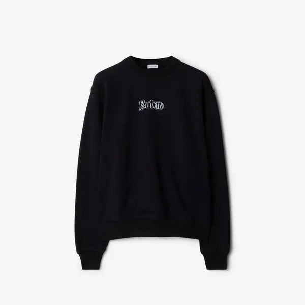Burberry Logo Cotton Blend Sweatshirt "Black"