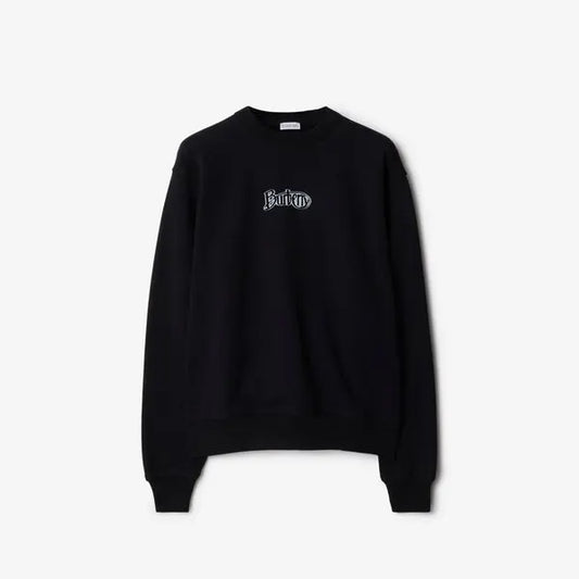 Burberry Logo Cotton Blend Sweatshirt "Black"