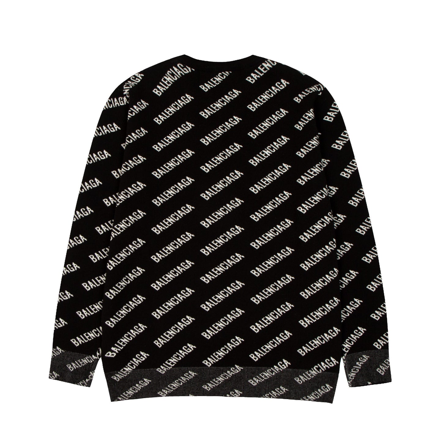 Balenciaga All-Over Logo Sweater "Black-White"