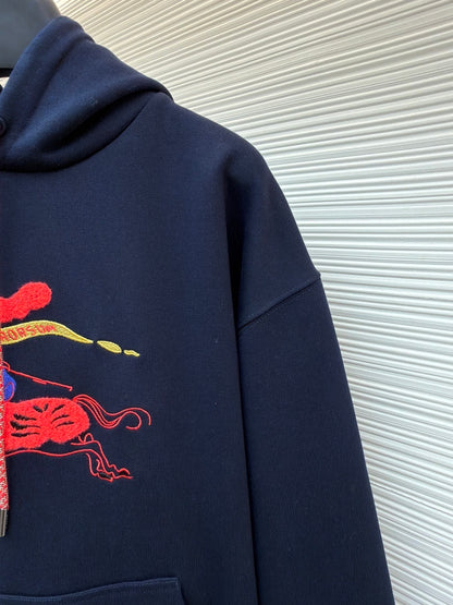 Burberry EKD Cotton Hoodie "Navy Blue"