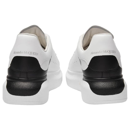 Alexander McQueen Oversized "Drop Heel Counter Print-White-Black"