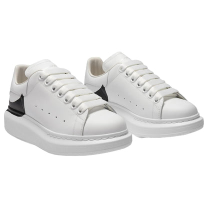 Alexander McQueen Oversized "Drop Heel Counter Print-White-Black"