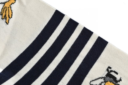 Thom Browne 4-Bar Bees and Birds Cardigan "Navy Blue/White"