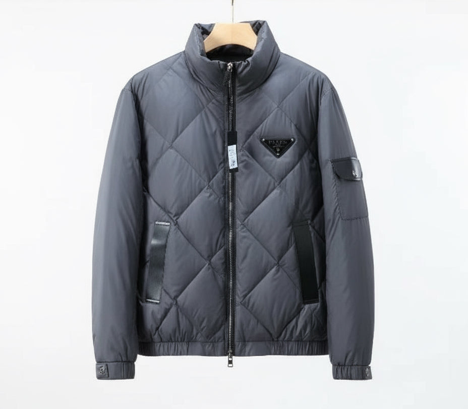 Prada Down Bomber Jacket "Grey"