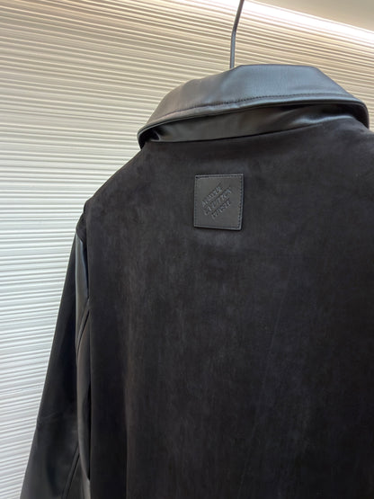 Louis Vuitton Leather Mix Blouson "Black"
