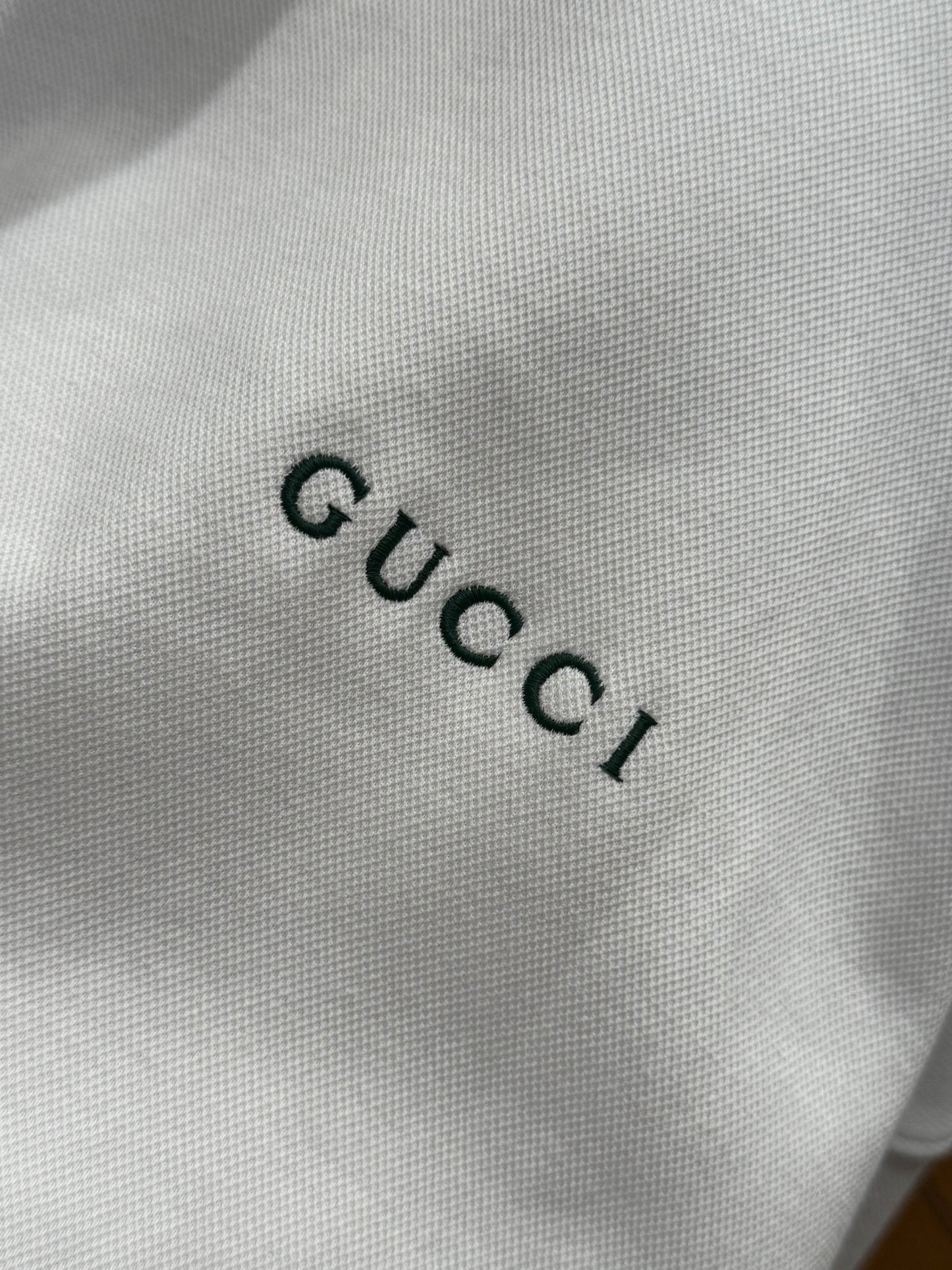 Gucci Cotton Piquet Sweatshirt with Web "White"
