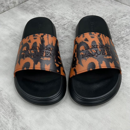 Alexander McQueen Slides "Burnt Orange-Black"