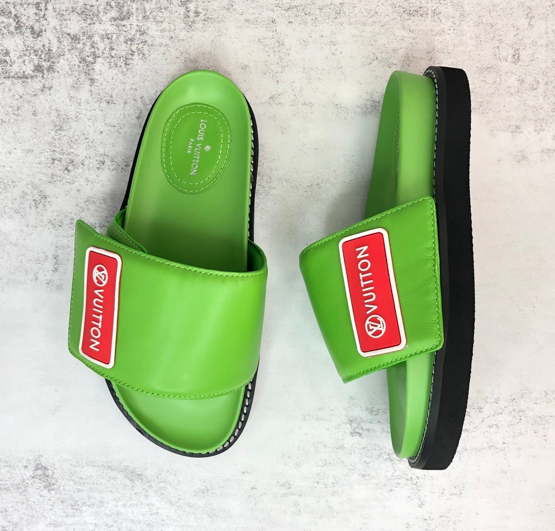 Louis Vuitton Slides "Green-Black-Red"
