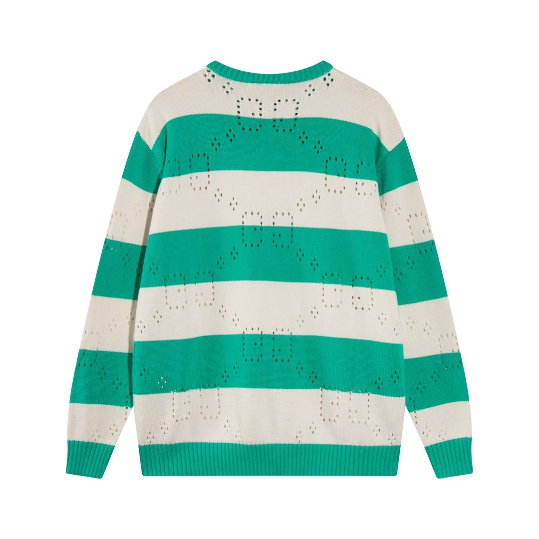 Gucci GG Sweater "Turquoise-Ivory"
