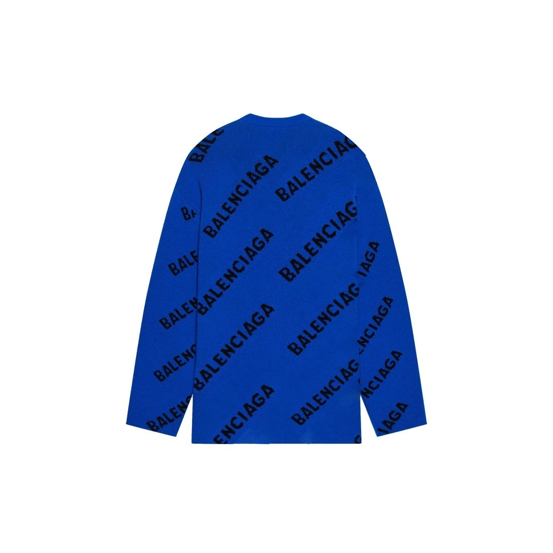 Balenciaga All-Over Logo Sweater "Blue-Black"