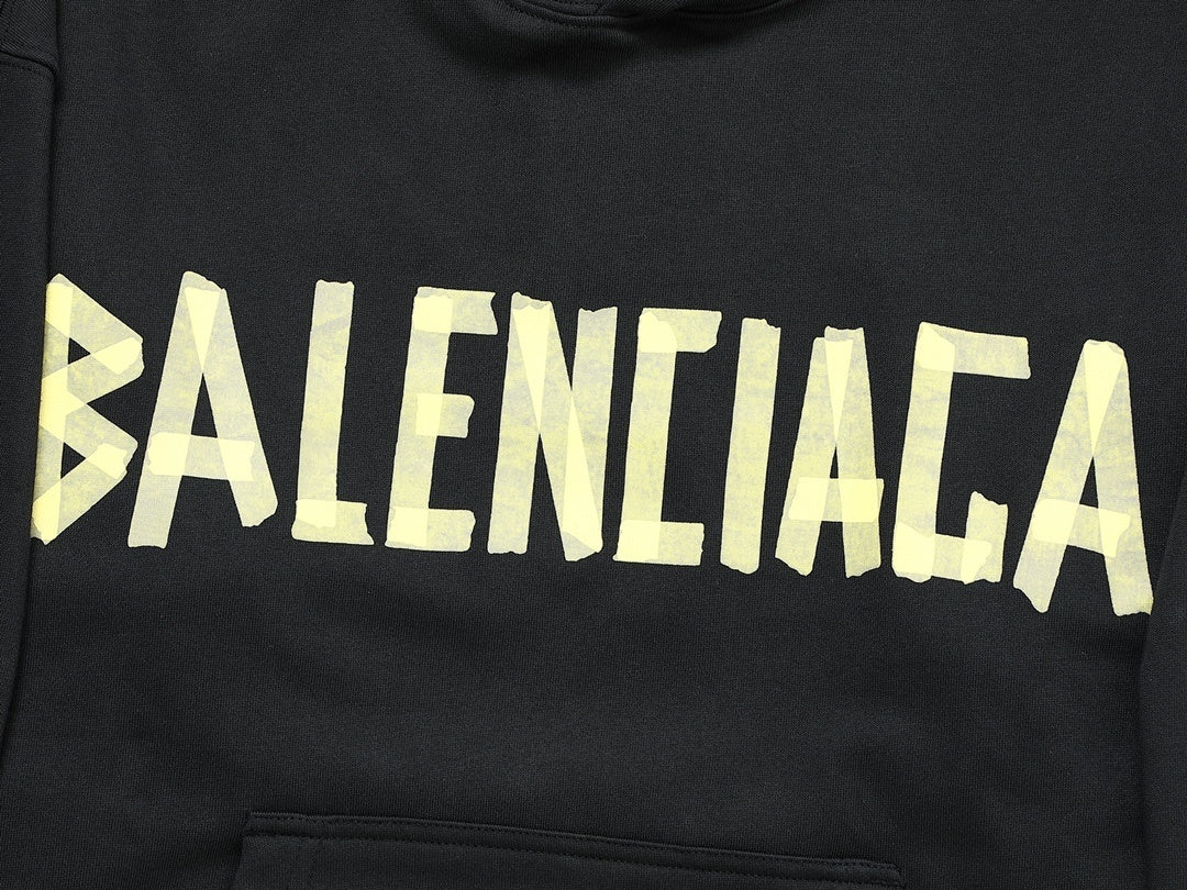 Balenciaga Hoodie "Black-Yellow"