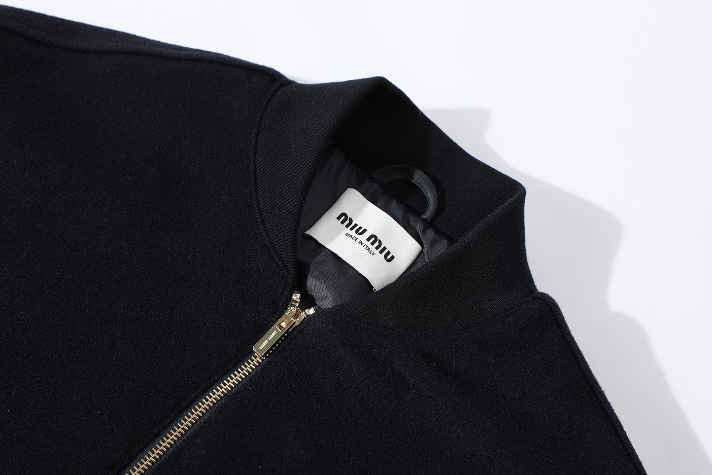 Miu Miu Zip-Up Sweatshirt "Black"