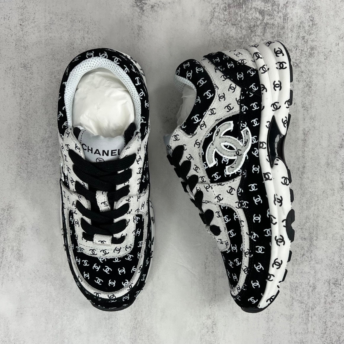 Chanel 22A "Black-White All Over Logo"