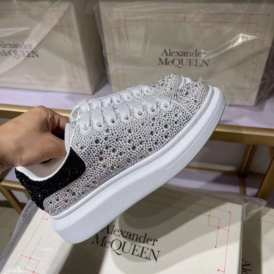 Alexander McQueen Oversized "Crystal Embellished White"