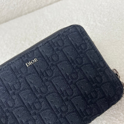 Dior Oblique Jacquard Zipped Pouch with Strap