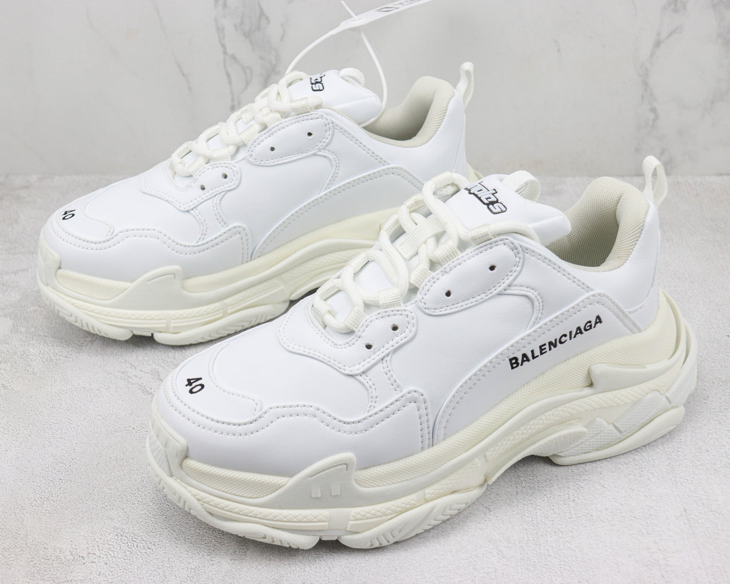 Balenciaga Triple S "White-Black Logo"