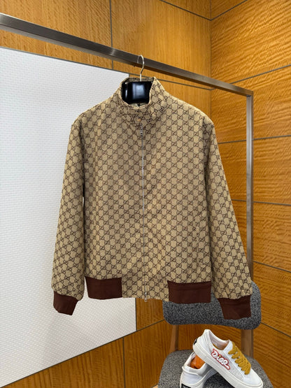 Gucci GG Canvas Bomber Jacket "Camel-Brown"