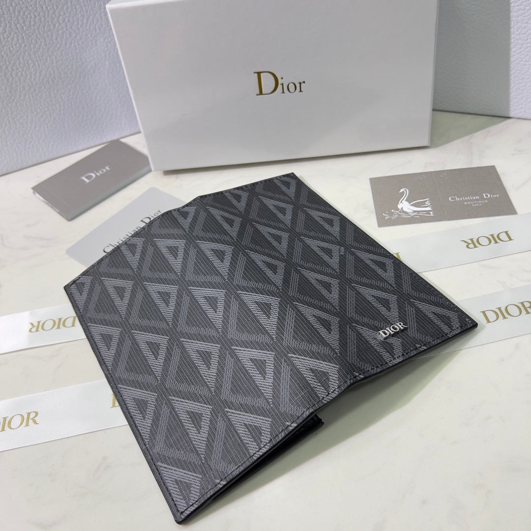 Dior Long Wallet CD Diamond Coated Canvas