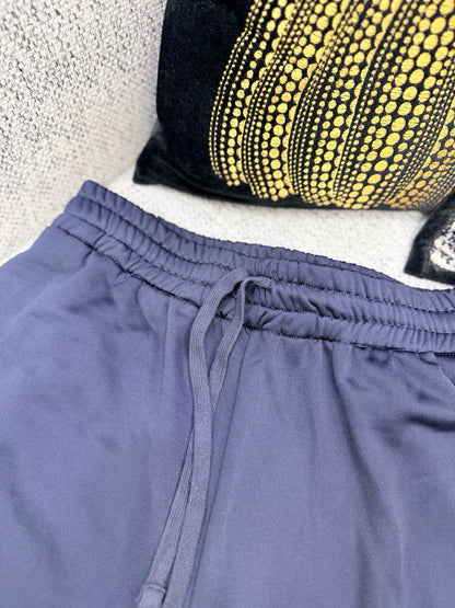 Gucci Silk Cotton Sportswear Pants with Web "Dark Blue"