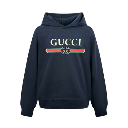 Gucci Cashmere Blend Sweatshirt with Print "Dark Blue"