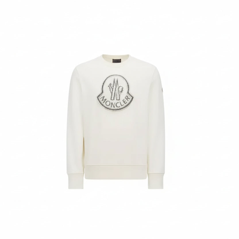 Moncler Blurred Logo Sweatshirt "White"