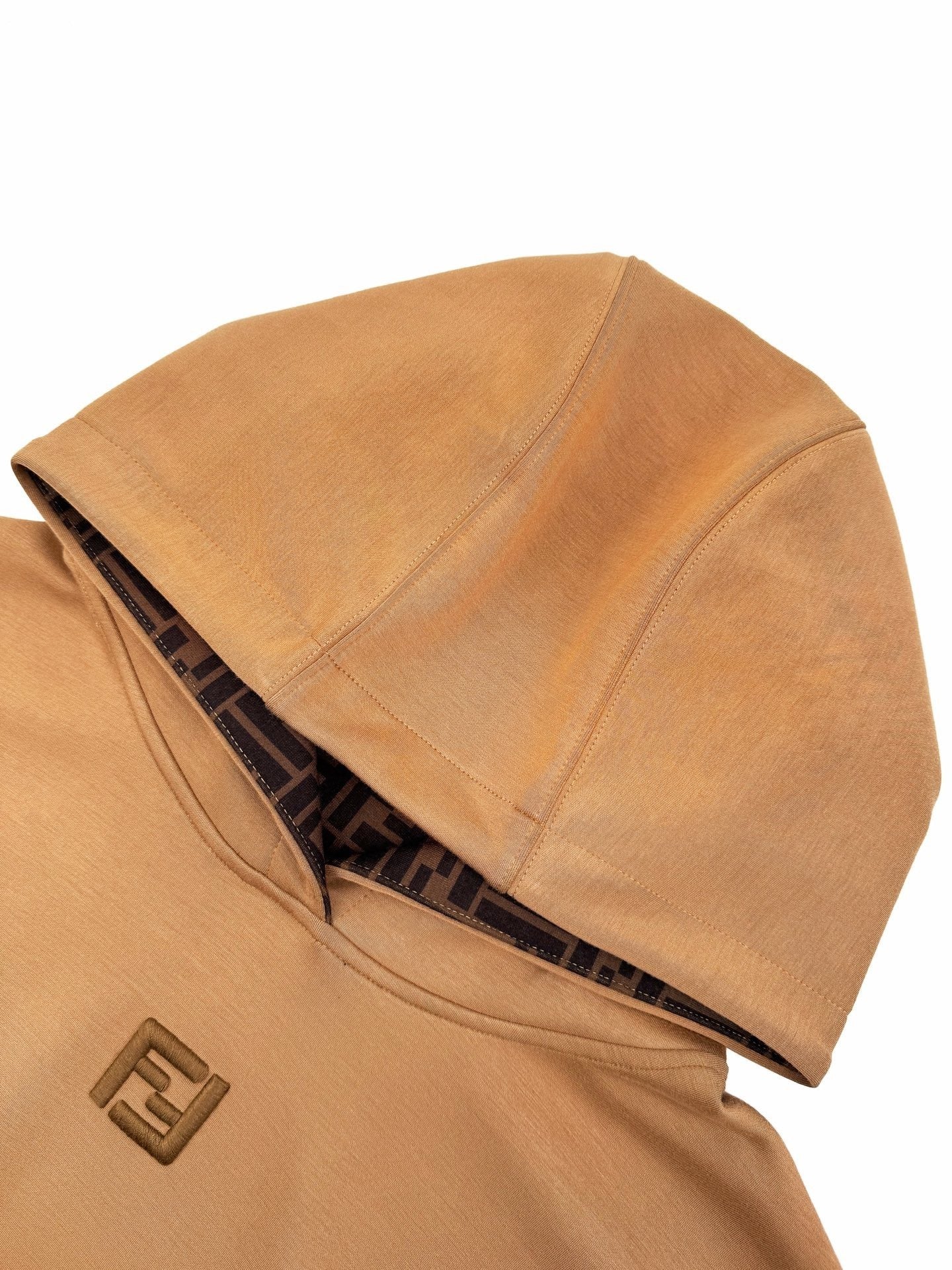 Fendi FF Embroidered Hoodie "Beige"