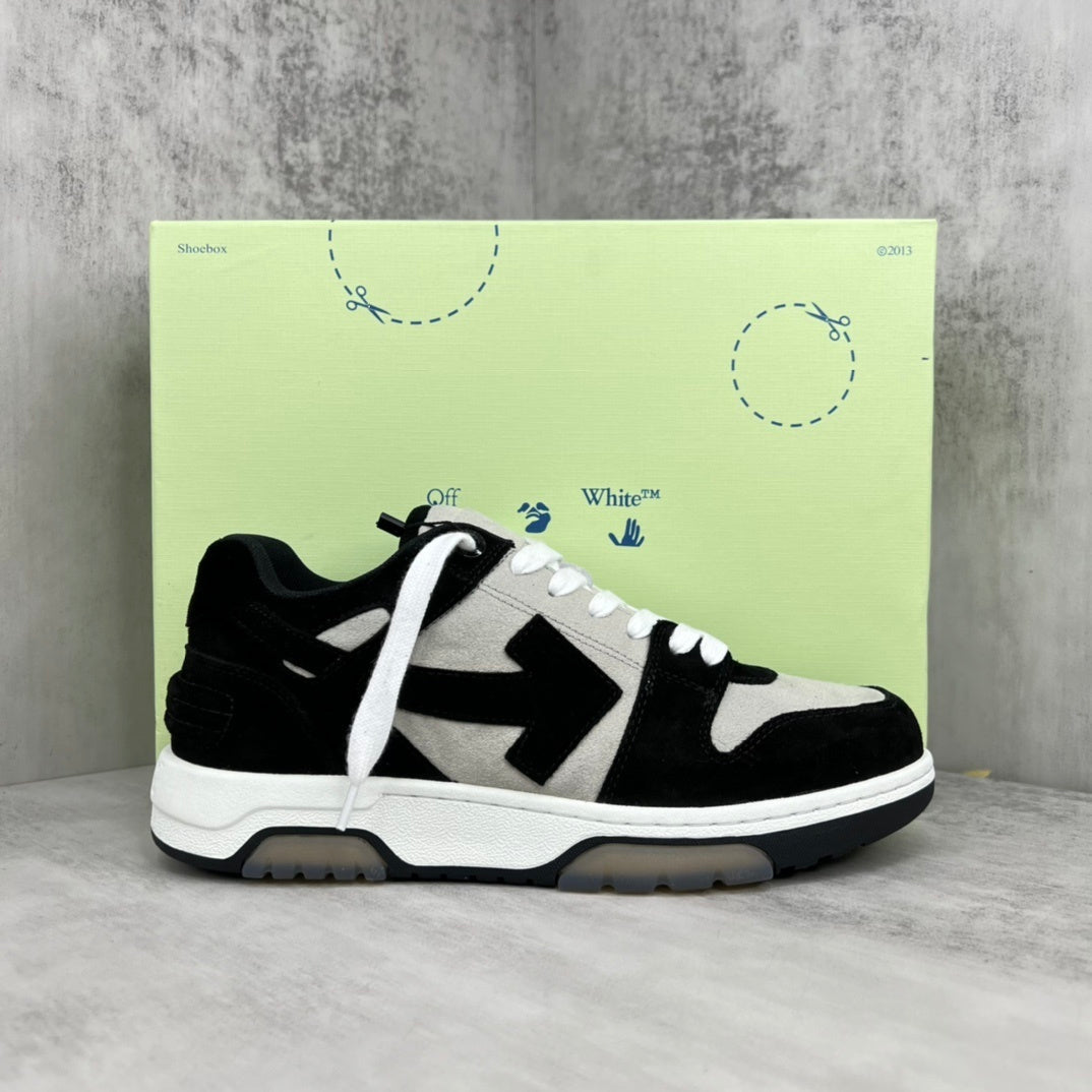 Off-White Out Of Office "Black-White Suede"