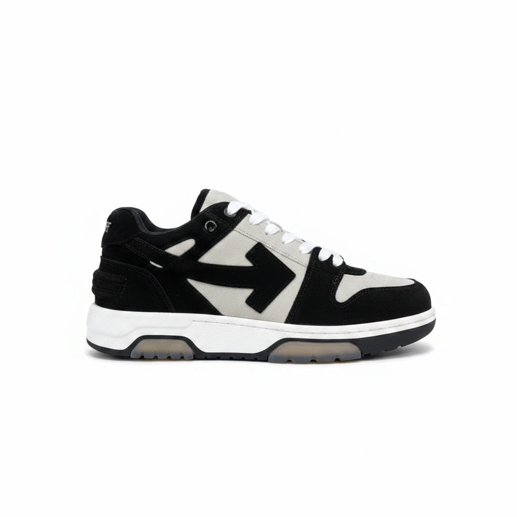 Off-White Out Of Office "Black-White Suede"