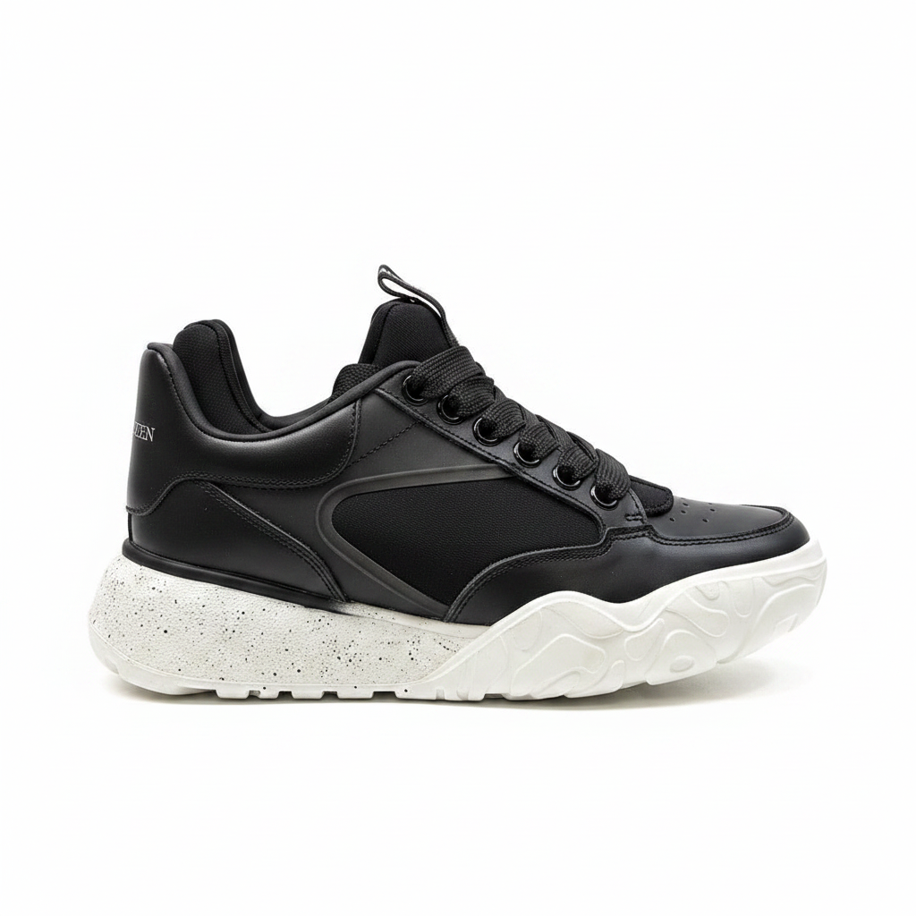 Alexander McQueen Oversized Court "Black-White Sole"