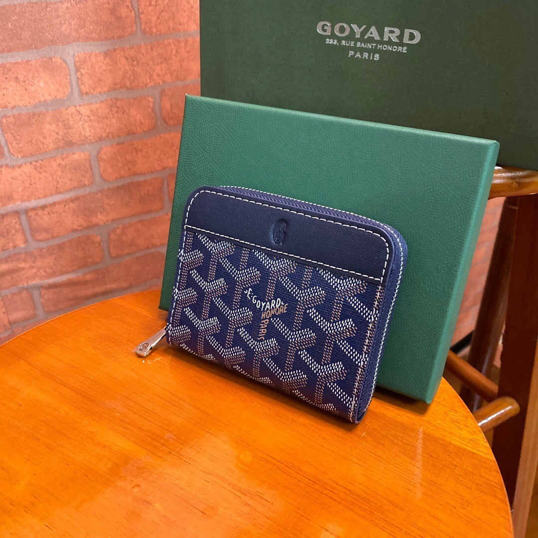Goyard Matignon PM Wallet "Navy Blue"