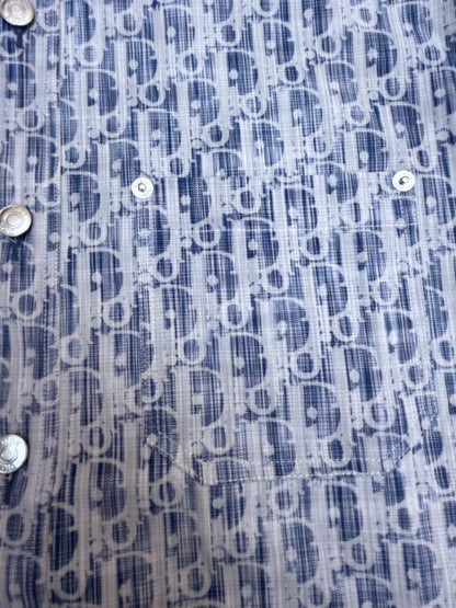 Dior Overshirt "Blue and White Dior Oblique Kasuri Cotton Denim"