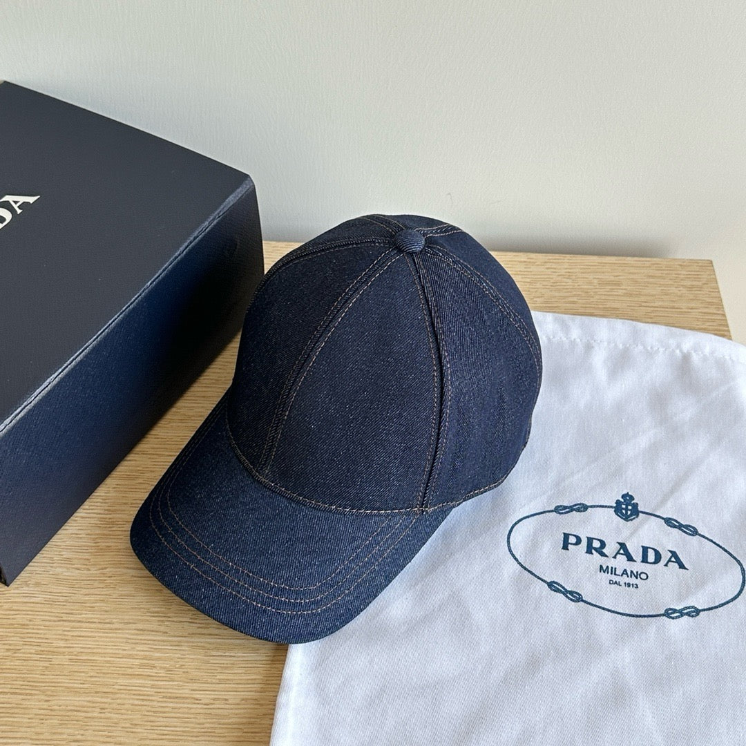 Prada Denim Baseball Cap